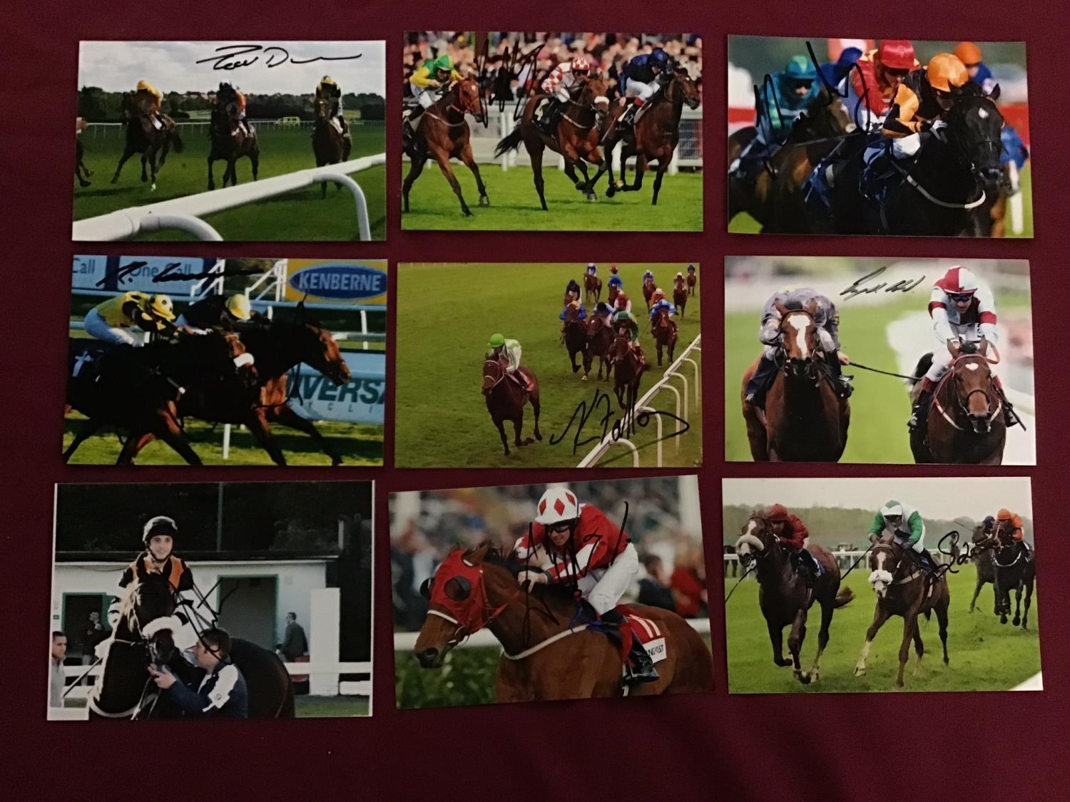 Twelve 6x4inch signed prints including Keiron Fallon, Darrell Holland, Paul Hanagan, Jim Crowley, - Bild 2 aus 3