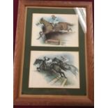 Framed pair of limited edition pictures for The Hennessy Cognac Gold Cup, limited edition No. 187