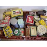 Extremely large selection of various assorted vintage and modern tins from across the world