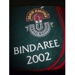 The winning racehorse blanket for the Grand National 2002 and the winning horse Bindaree