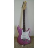 Aria STG Series electric guitar in pink (A/F)