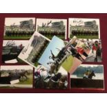 Twelve signed 6x4inch photographic prints including Sam Thomas, Jason McGuire, P Maloney, Matty