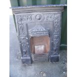 19th C cast metal bedroom style fire insert