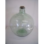Extremely large glass carboy with cork stopper (55cm high)