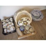 Large selection of various Victorian and later ceramics, Crested ware etc. including 19th C blue &