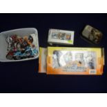 Boxed set of Preiser 1.50 scale figures, Motorhead Hot Rodders figures 1.18 scale, two Harley