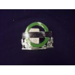 London Transport green enamel cap badge by J. R Gaunt