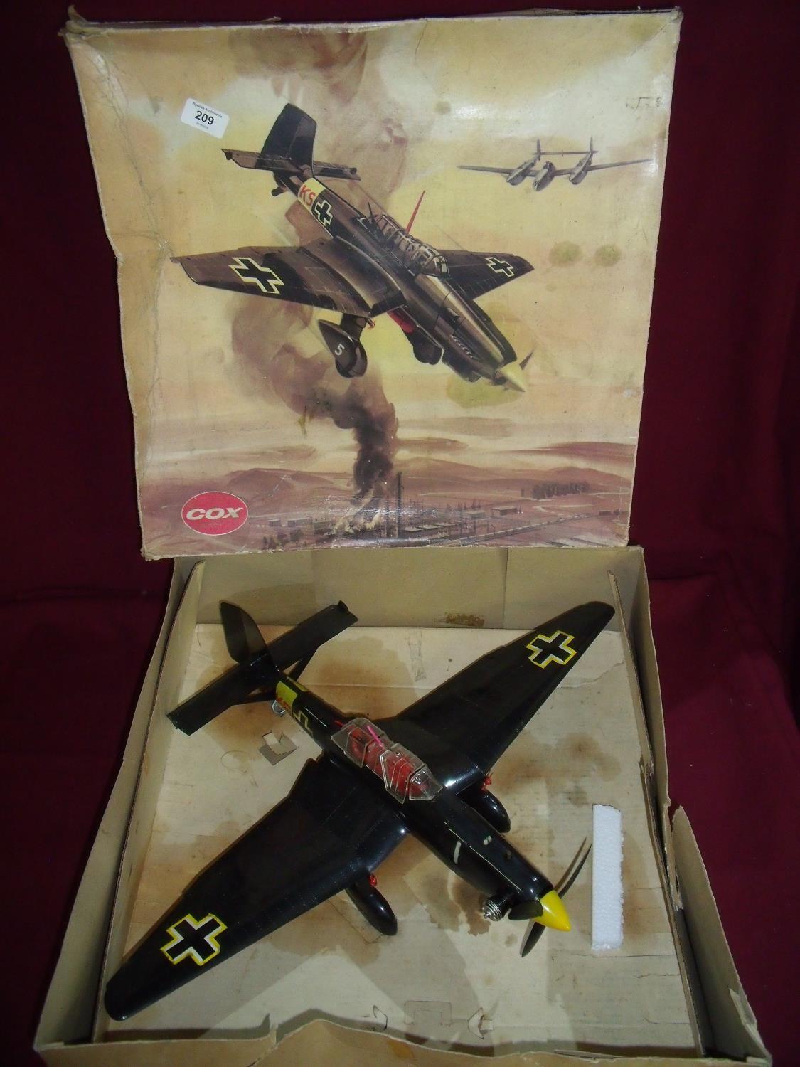 Cox large scale petrol driven flying model of a Stuka Bomber in original box