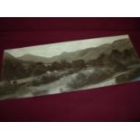 Unframed black and white railway carriage type print LMS Fort William Scotland