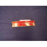 Western region brass and enamel "Ticket Collector" railway small fishtail cap badge by JR Gaunt