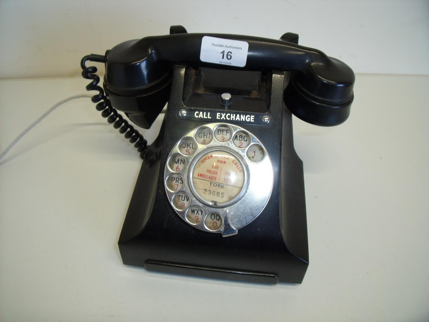 Vintage black telephone