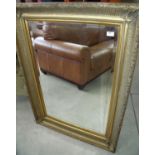 Gilt framed rectangular bevelled edged wall mirror (82cm x 115cm)