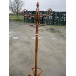 Beech Bentwood style hat and coat stand