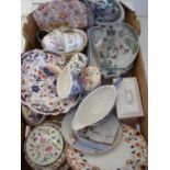 Selection of various Victorian and later ceramics in one box