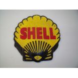 Reproduction cast metal Shell advertising wall plaque