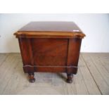 Victorian mahogany step commode of turned supports