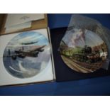 Coalport Lancaster Bomber collectors plate and a Flying Scotsman collectors plate (2)