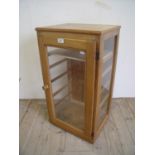 Edwardian pine and glass display cabinet (height 76cm)