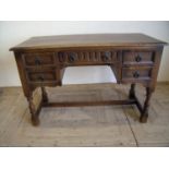 Oak Old Charm style kneehole desk/dressing table