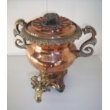 Large late Victorian copper samovar urn