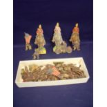 Selection of cardboard military figures