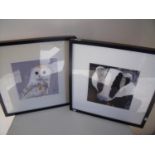 Pair of framed and mounted Julia Burns Red Hen Original limited edition prints 7/100 & 29/100