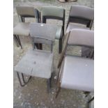 Large selection of metal stacking chairs