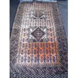 Woollen Persian style rectangular rug