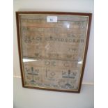 Small George III sampler dated 1809 (32cm)