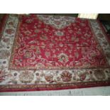 Red ground Keshan rug (230cm x 160cm)