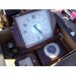 Art Deco SEC mains electric mantel clock, a Smiths electric car clock, a VDO electric car clock etc