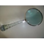 Extremely large magnifying glass with glass handle (overall length 37cm)