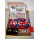 Girls jewellery box with various watches, accessories etc, various boxed ladies watches and other