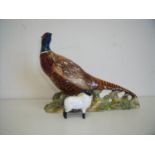 Beswick No 1225 pheasant and a small Beswick lamb (2)