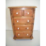 Apprentice piece type Victorian chest of two short above three long drawers (31cm x 20cm x 49cm)