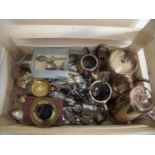 Large selection of plated ware and other items in one box