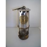 Brass and steel Protector Lamp & Lighting Co Ltd type six miners lamp