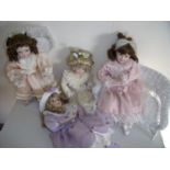 Four dolls from the Ashton-Drake Galleries including Peach Blossom 2001, Magnolia Blossom 2001,