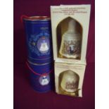 Four cased Bells Scotch Whiskey Commemorative Royal tankards including The Marriage of Prince