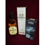 Boxed 35cl Dura Single Malt Scotch Whisky Superstition, a unboxed Antiquary 70cl Whisky and a