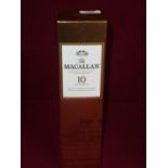 Boxed Macallan 10 Year Old Highland Single Malt Scotch Whisky