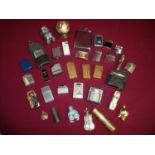 Large collection of mid-late 20th C cigarette lighters of various forms and manufacture including