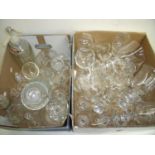 Selection of various assorted drinking glasses, commemorative goblets, Soda Stream etc in two boxes