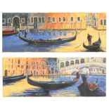 Property of a lady - Roy Avis (American, b.1945) - VENICE SCENES - a pair, oils on canvas, each 12