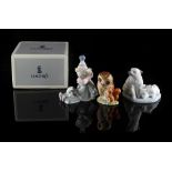 Property of a deceased estate - a Lladro figure - Pierrot with Puppy (clown with puppy), model