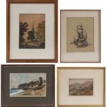 Property of a deceased estate - three assorted late 19th / early 20th century watercolours including