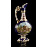 A Royal Crown Derby limited edition ewer entitled 'Chatsworth Vase', number 155 of 250,