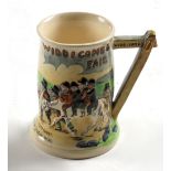 Property of a gentleman- a Crown Devon Fieldings 'Widdicombe Fair' musical jug, 6ins. (15.2cms.)