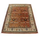 Property of a lady - a modern Turkish Mahal woollen hand-made carpet, with ivory ground, 142 by