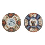 Property of a lady - two late 19th century Japanese Imari chargers, one with alternating panels of